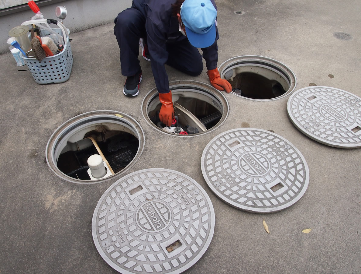 槽内の状況の確認